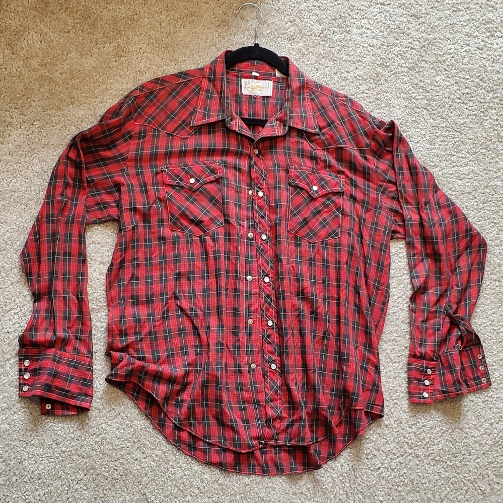 Pearl Snap Plaid Shirt